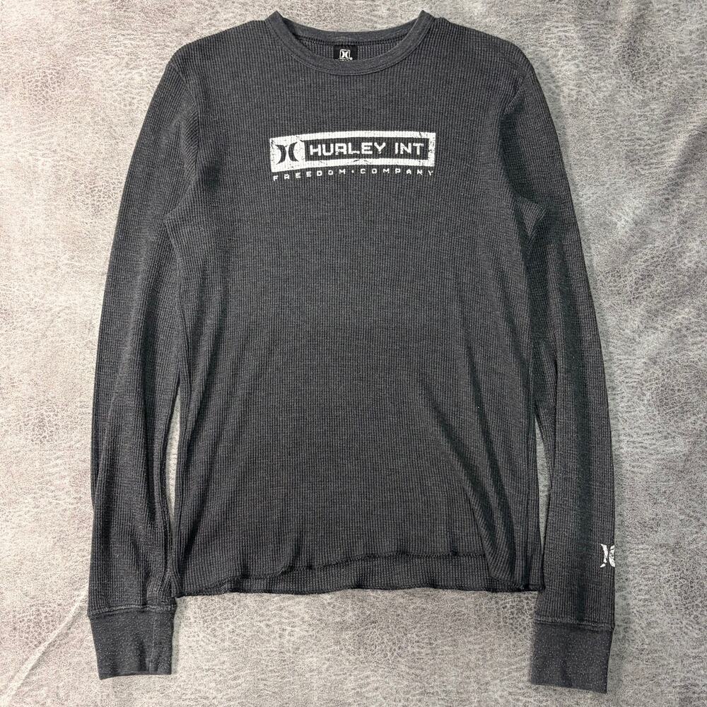 Hurley Waffle Knit Thermal Graphic Top